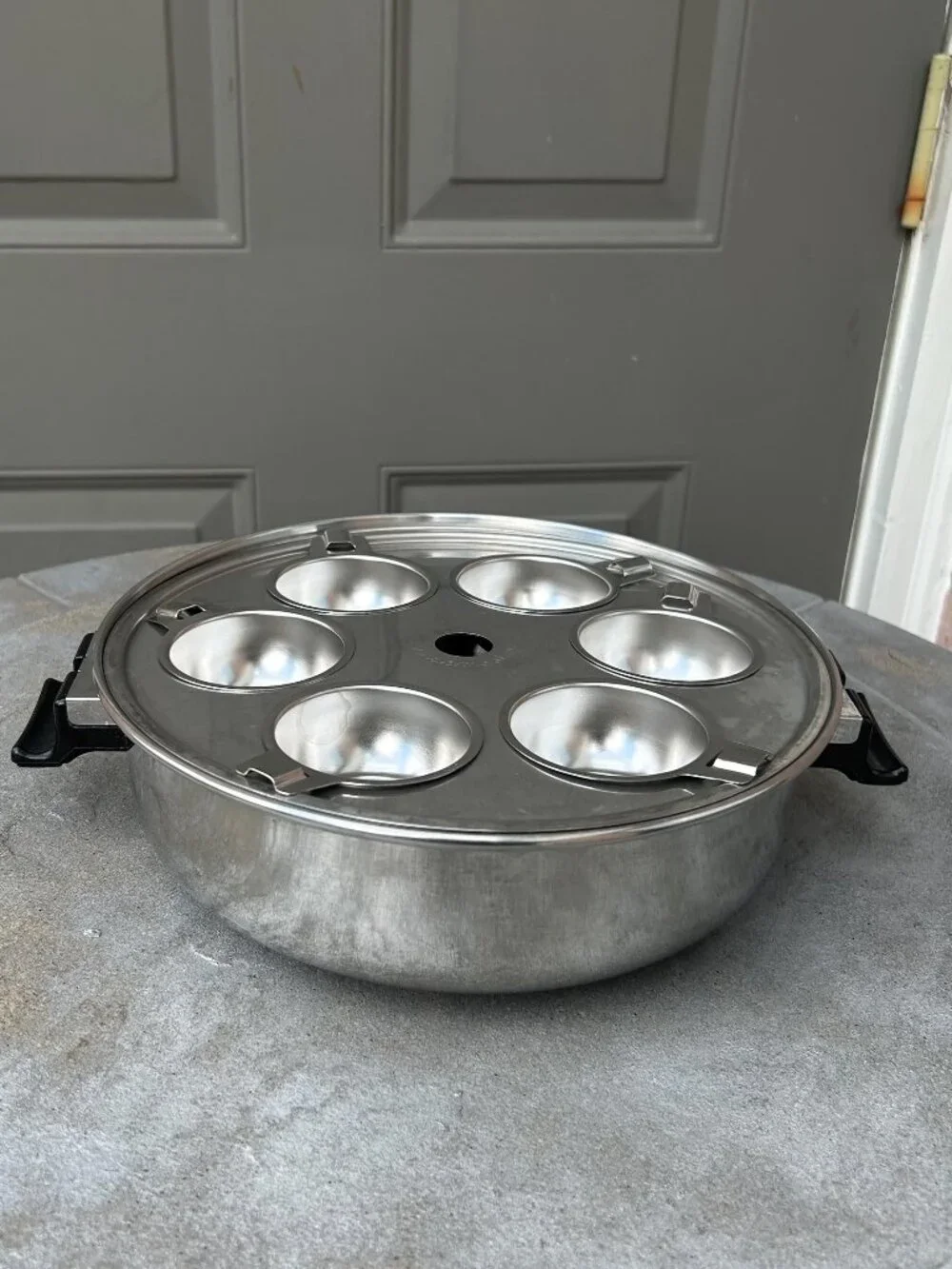 Vintage Saladmaster Egg Poacher Insert with 6 Cups 10 3/8”